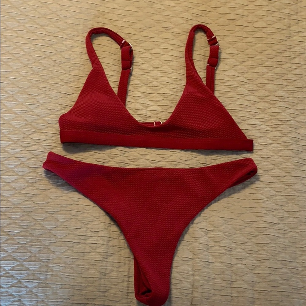 Red Cheeky Bikini Size medium